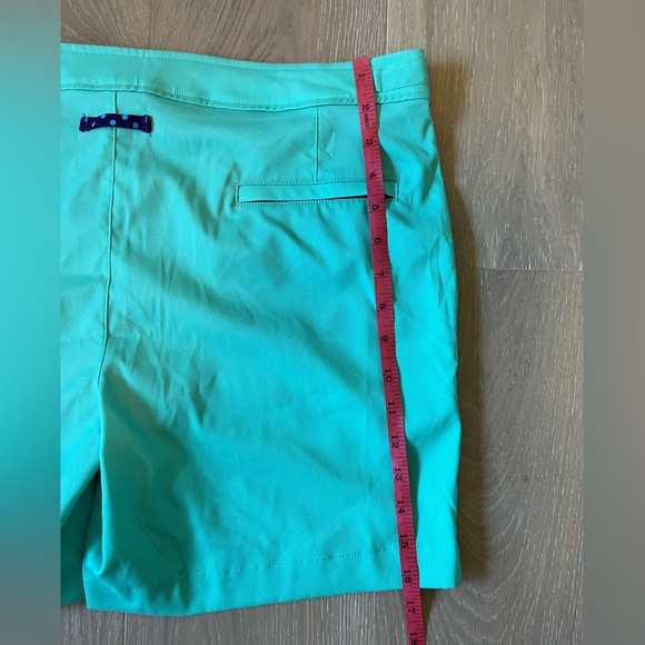 Lords of Harlech Oxford swim trunk mens shorts green short 34 trunks hybrid - Picture 10 of 10